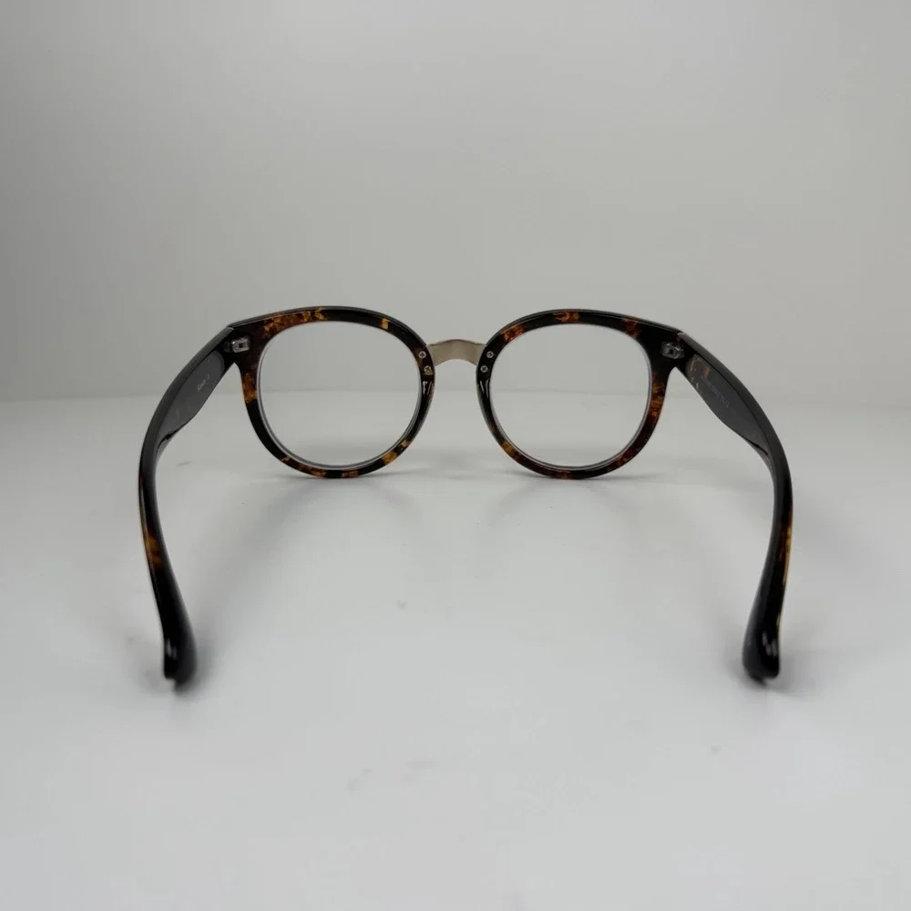 Firmoo M181102 Tortoise Brown Round Eyeglasses Gold Bridge TR Frame 53-22-151
